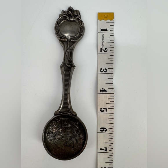 Vintage 7” Spoon Pewter? mark says Rein 95% Zinn Flatwear Silverware Fork Knife - Picture 6 of 6